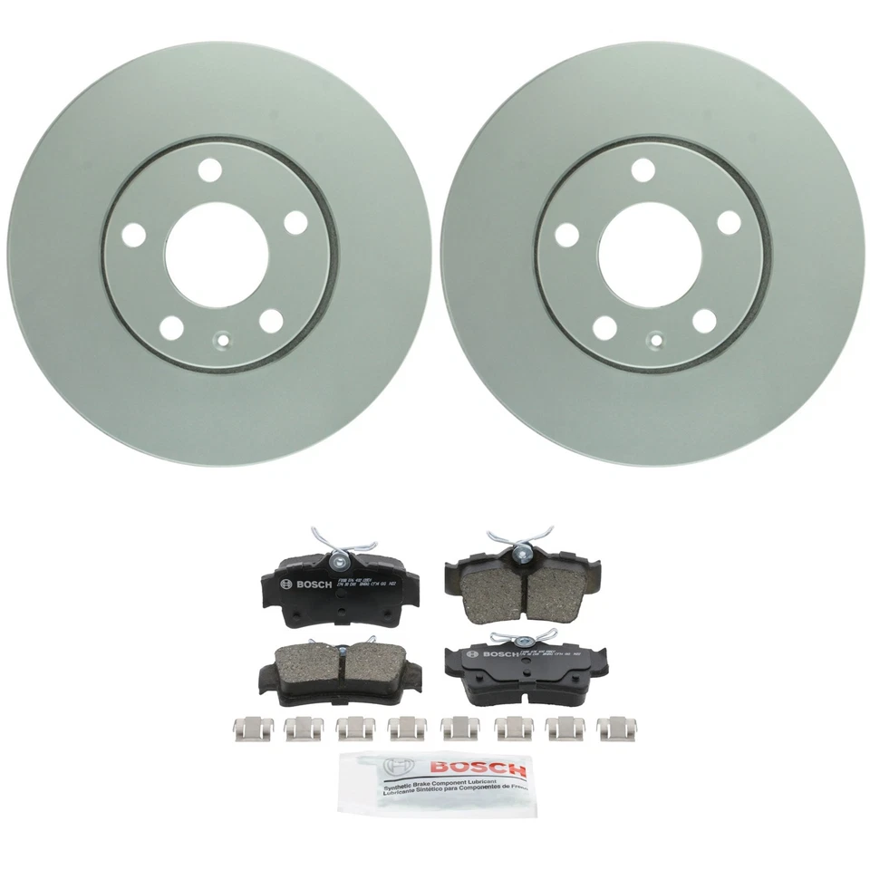 Bosch Rear Quietcast Rotors Ceramic Disc Brake Pad Kit For Ford Mustang 2003-04 - Image 1 of 1