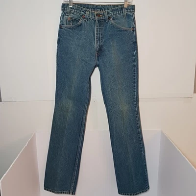 Vintage 1995 Levi's 517 Orange Tab Bootcut Jeans Mens 29X33 Raw Blue Denim USA - Image 1 of 4