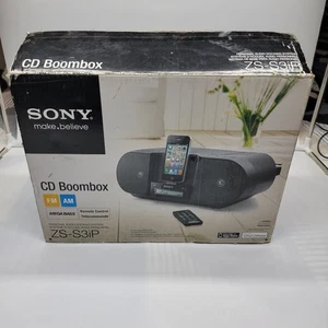 Sony CD Player ZS-S3iP AM/FM CD Personal Audio System iPhone iPod Dock - Picture 1 of 14