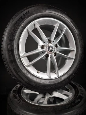 4 Winterräder 205 60 R16 Mercedes A B CLA Klasse W177 W247 W118 16" Alufelgen - Bild 1 von 3