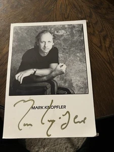 MARK KNOPFLER-SIGNED 6x8 PHOTO, DIRE STRAITS, RARE, gorgeous signature -Gold Pen - Picture 1 of 3