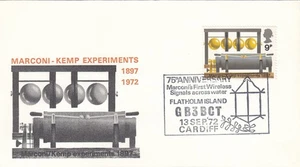 BBC Marconi Kemp Wireless Experiments GB FDC GB3BCT Flatholm Island 1972 (58096) - Picture 1 of 1
