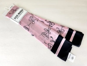 Sciarpa Steve Madden Bows Martini 35"x35" rosa blush sciarpa quadrata multiuso nuova - Foto 1 di 8