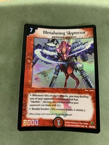 2004 Duel Masters Trading Card Metalwing Skyterror 42a/55 Holo Foil - Foto 1 di 2