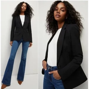 Veronica Beard Classic Lux Stretch Schurwollmischung Dickey Blazer Schwarz Größe 0 - Bild 1 von 9