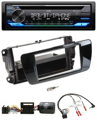 JVC Bluetooth Lenkrad USB DAB CD Autoradio für Seat Ibiza Klavierlack schwarz - Bild 1 von 4