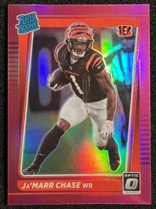 2021 Donruss Optic Ja'Mar Chase Rated Rookie Pink Prizm Cincinnati Bengals RC - Picture 1 of 2
