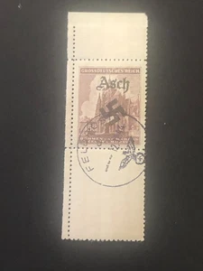 Germany WWII propaganda overprint  (CZECHOSLOVAKIA/ASCH)  1.50 Kc. USED #925 - Picture 1 of 2