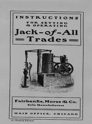 Fairbanks Morse Jack of all Trades  Instruction Manual (please read description) - Image 1 of 3