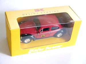VW tipo 1 Maggiolino Beetle "DK / Maggiolino forever", Welly / Delius Klasing 1:35 (?) confezione originale - Foto 1 di 3