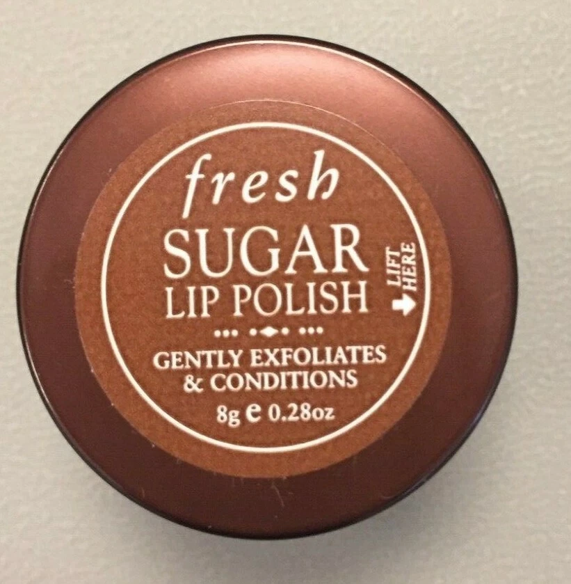 Nuevo esmalte/exfoliante de labios Fresh Sugar tamaño de viaje 0,28 oz/8 g (exfolia/condiciones) Foto 1 de 2