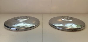 (2) 60's-70's Vtg. OEM Volkswagen Super Beetle 10" Chrome Wheel Center Hub Caps - Picture 1 of 9