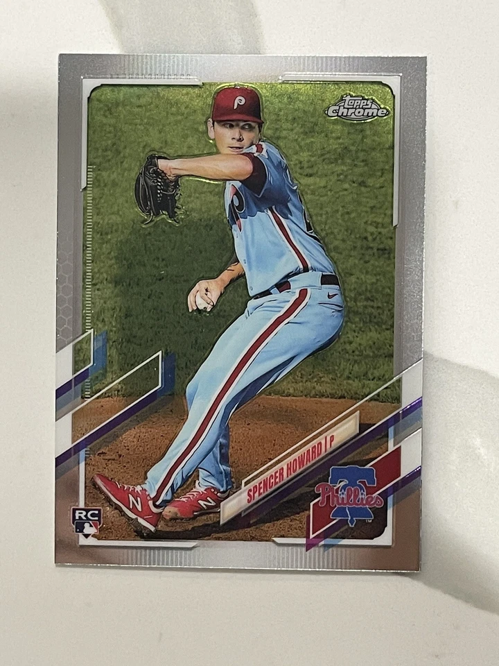 2021 Topps Chrome SPENCER HOWARD Philadelphia Phillies ROOKIE RC #114 - Image 1 of 1