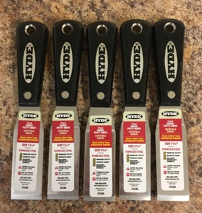 Hyde Tools 01240 1-5/16 in. Stiff Stainless Steel Chisel Putty Knife Pk of 5 - Picture 1 of 3