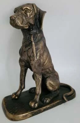 Escultura de perro de caza labrador sentado de bronce sarreid de colección de los años 70 ENVÍO GRATUITO A EE. UU. Foto 1 de 4