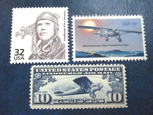 Charles Lindbergh & 'The Spirit of St. Louis' Stamps - Picture 1 of 1