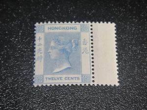 HONG KONG 1902 Sc#46 QV 12c Wmked CA Perfecto Original Blanco Goma Margen MNH XF - Imagen 1 de 4