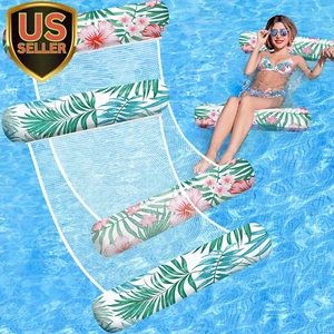Pool Floats Adult, 2 Pack Inflatable Pool Floats, 4-In-1 Multi-Purpose Rafts ... - Picture 1 of 1