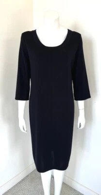 Vestido Pullover Misook Negro Manga 3/4 Talla M Foto 1 de 4