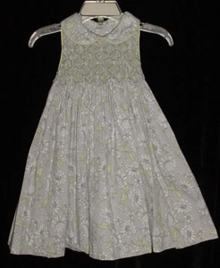 Vestido ajustado corpiño completo gris blanco y verde usado en excelente estado LVLI & Me para niñas 18 meses - Imagen 1 de 6