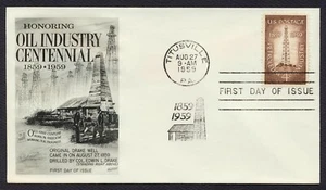 #1134 4c Petroleum Industry, Fleetwood FDC **ANY 5=FREE SHIPPING** - Picture 1 of 1