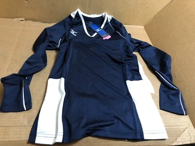Mizuno S Womens Volleyball Lightweight Long Sleeve Shirt Running Athletic Blue - Image 1 of 4