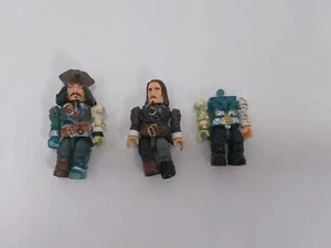Mega Bloks Pirates Of The Caribbean Mini Figures Lot, Jack Sparrow, Will Turner - Picture 1 of 2