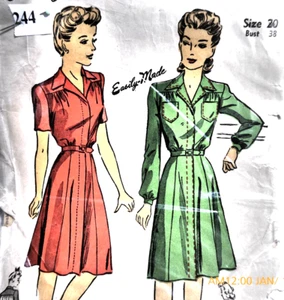 PATRÓN VESTIDO DU BARRY 5469 VINTAGE AÑOS 40 Talla 20 B 38 - Imagen 1 de 6