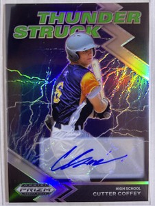 Cutter Coffey 2022 Panini Prizm Draft Picks Thunderstruck Rookie Auto #TH-CC Rc