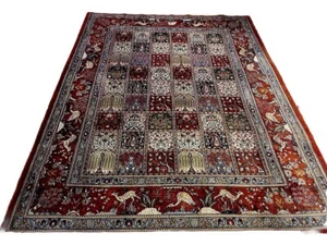 Moud Extremely Fine With Silk Persian Carpet 230x180 Field Pattern Handknotted Top - Picture 1 of 8
