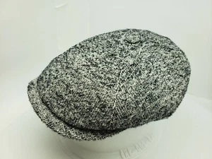 BORSALINO DORIA GRAY WOOL TWEED NEWSBOY CAP MADE IN ITALY ( IVY FLAT GOLF ) - Picture 1 of 7