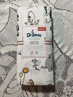 Pottery Barn Kids Dr.Seuss Toddler  Organic Cotton Sheet Set - NWT • 58.35$