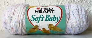 Vintage Red Heart Baby Soft Acrylic/Nylon Ombre Yarn-1 Skein Rainbow Twinkle - Picture 1 of 4