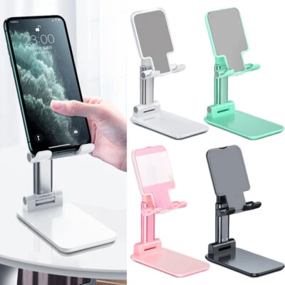 Adjustable Phone Tablet Desktop Stand Desk Holder Mount Cradle For iPhone iPad , - Image 1 of 4