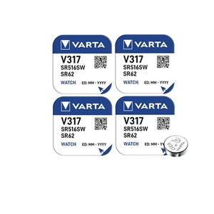 4 x Pilas de reloj Varta 317 1,55 V SR516SW SR62 280-58 11mAh pila de botón - Imagen 1 de 1