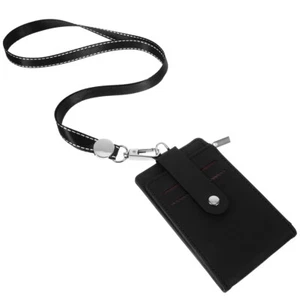 ID Badge Holder Teacher Badge Holder Card Holder Sleeve with Lanyard UK - Picture 1 of 12