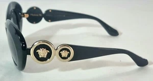 Versace Medusa 96 Sunglasses – Vintage Designer – Black & Gold – Good Condition - Picture 1 of 11