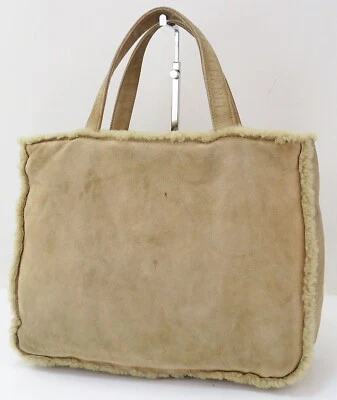 Auténtico bolso de mano Chanel marrón gamuza y lana #54459 Foto 1 de 4