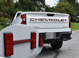 Red Black Tailgate Letters for 2019-2025 Silverado 1500 2500 3500 Double Layer - Bild 1 von 6