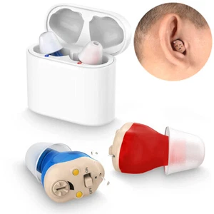 Mini Hearing Aids' Rechargeable Wireless Sound Amplifier Charging Case(Pair) - Picture 1 of 21