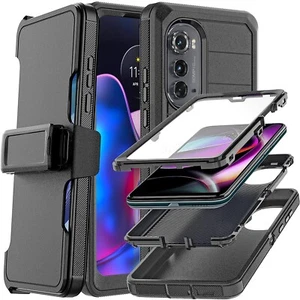 Motorola Edge+ Plus 2022 Edge 2022 Rugged Phone Case Cover Clip Screen Protector - Picture 1 of 31