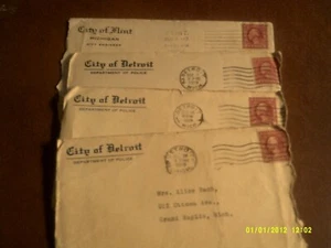 City of Flint 1913 and Detroit 1919 Michigan  Correspondence 4 letters - Picture 1 of 6