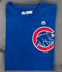 Majestic Chicago Cubs Evolution official fan Shirt with Cool Base Adult Size L - Picture 1 of 7