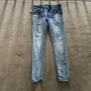 Purple Brand Spotted Indigo Mens Jeans Sz 33 Style NO. P002 - Picture 1 of 6