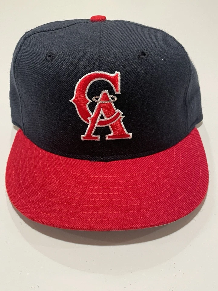 Vintage New Era California Angels Fitted Cap Hat 6 5/8 5950 Diamond Collection - Image 1 of 4