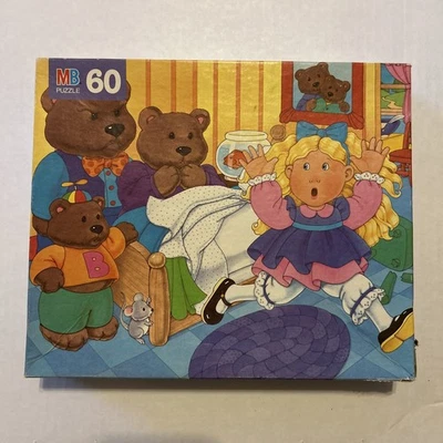 Libro de cuentos rompecabezas Ricitos de oro y los tres osos Milton Bradley de colección 1993 Foto 1 de 4