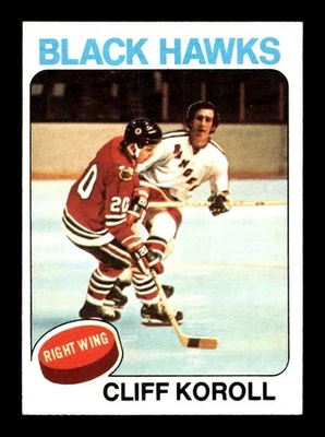 1975 76 Topps #139 Cliff Koroll Blackhawks NEAR MINT *8m - Image 1 of 2