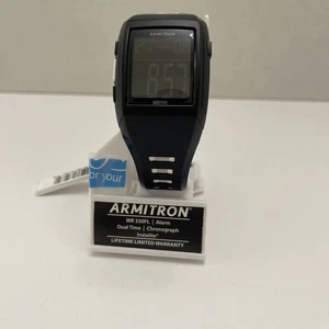 Reloj cronógrafo alarma digital LCD cuadrado Armitron 40/8261 para hombre WR330 pies con batería - Imagen 1 de 9
