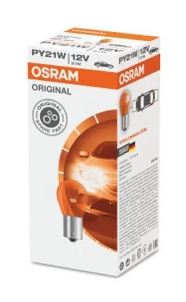 (U10)12v 21w Bau15s Amber Trade Pk 7507 Osram PY21W Genuine Top Quality Product - Image 1 of 4