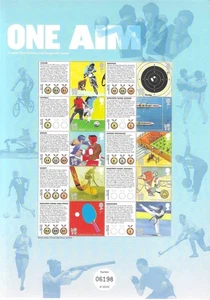 ONE AIM - LONDON 2012 OLYMPIC AND PARALYMPIC GAMES STAMP SHEET, ROYAL MAIL 2010. - Picture 1 of 1